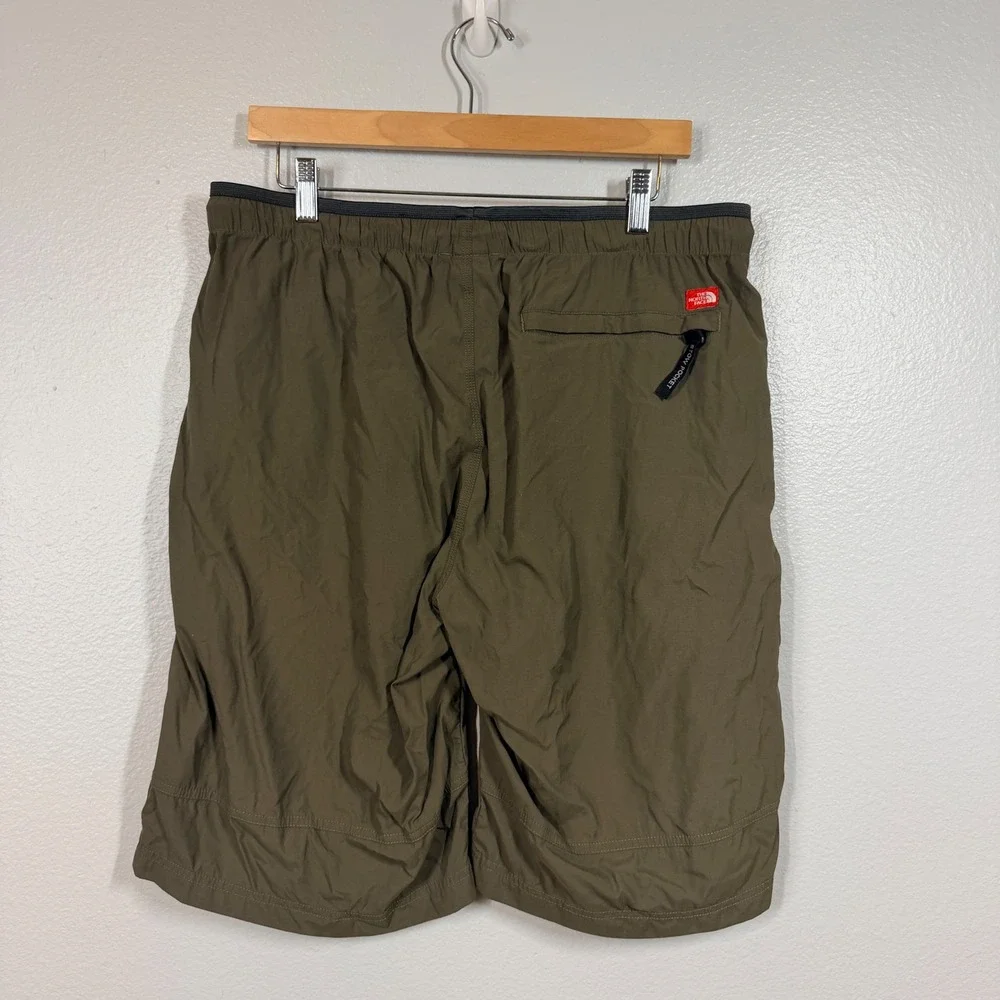 The North Face Shorts Mens Large Olive Green Stow Pocket Hiking Trail Outdoor